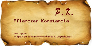 Pflanczer Konstancia névjegykártya